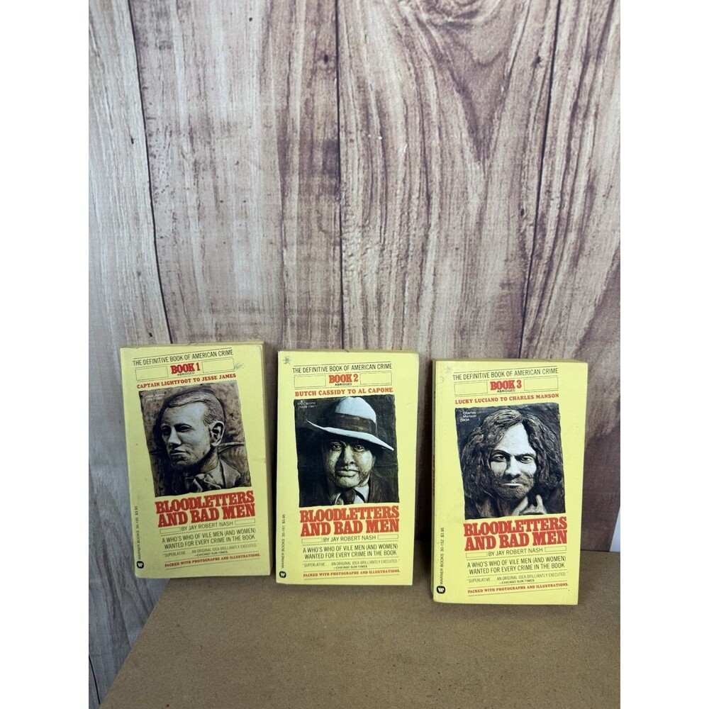 Bloodletters and Badmen Book 1, 2 and 3 By Jay Robert Nash Lot Of 3